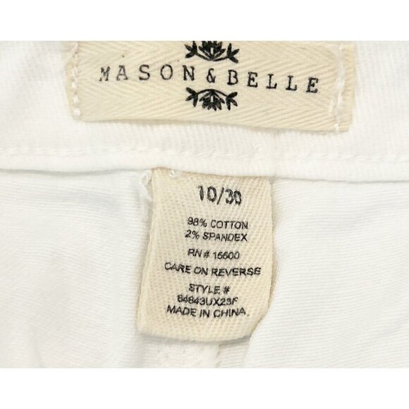 Mason & Belle Women's Ardette Studded Shorts High Rise White Size 10/30 NWT - Picture 6 of 7
